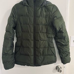The North Face puffer coat in size Small.
